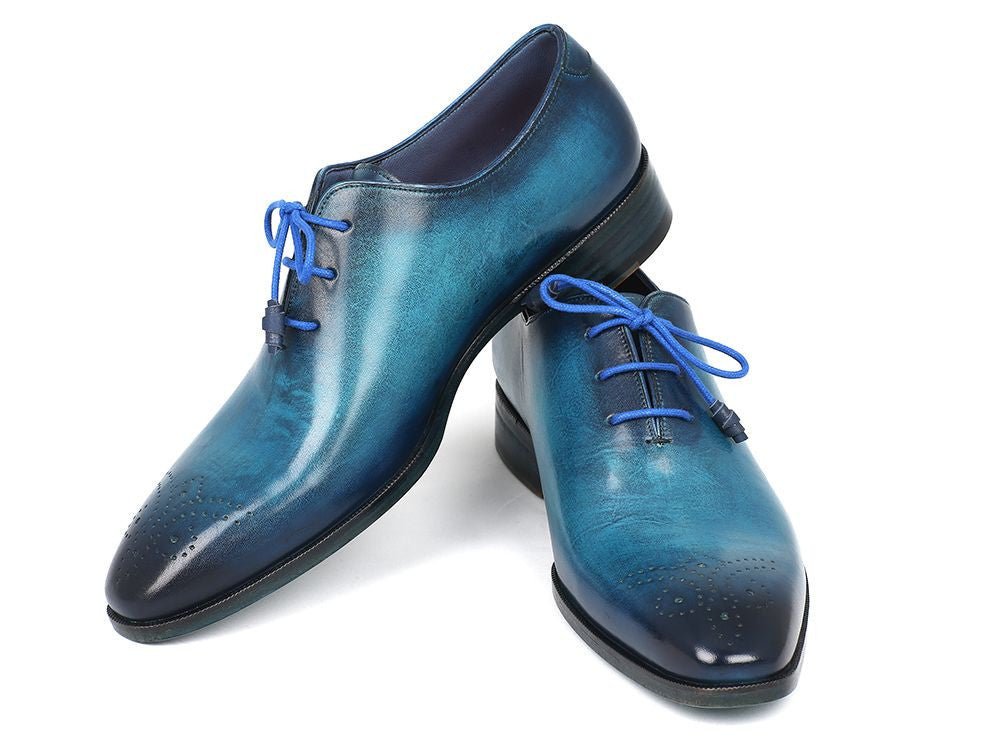Paul Parkman Men's Medallion Toe Oxfords In Blue And Navy Shoes by Paul Parkman – Don't Panic Shoes
