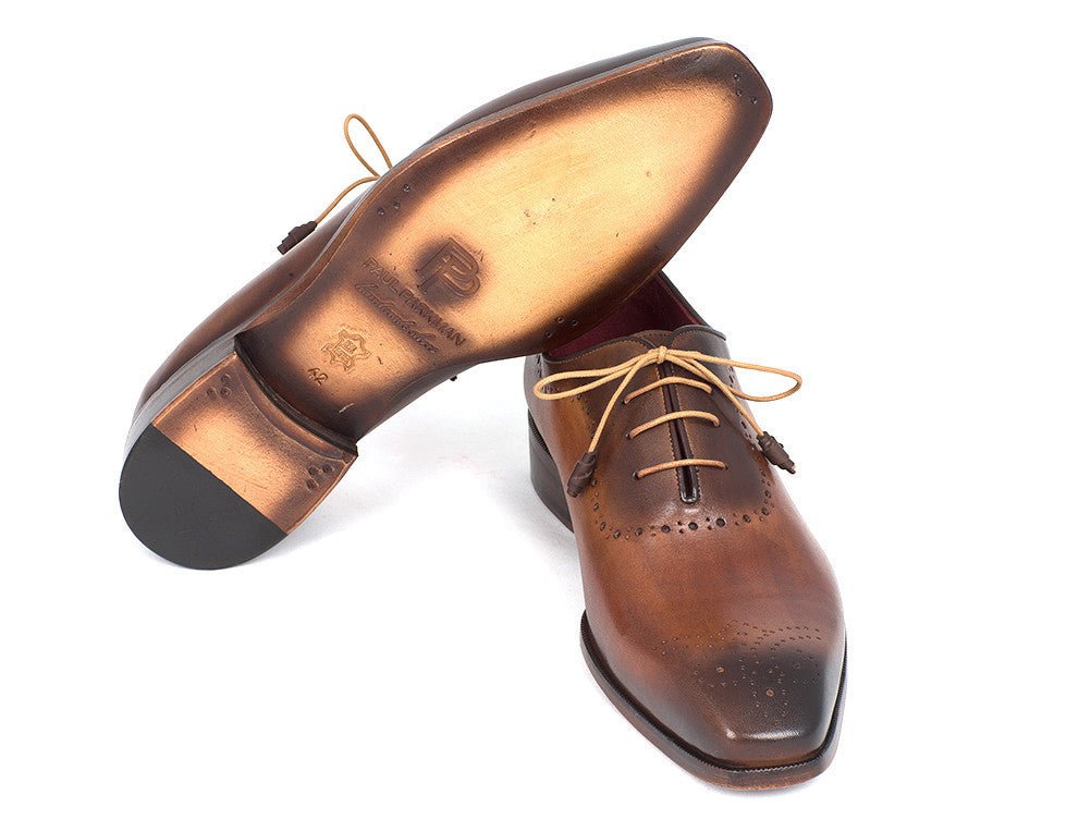 Paul Parkman Men's Medallion Toe Oxfords In Brown And Camel Shoes by Paul Parkman – Don't Panic Shoes