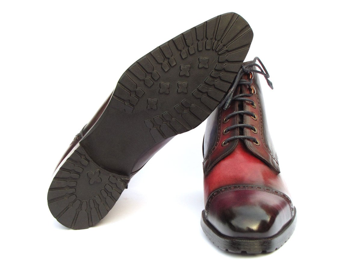 Paul Parkman Men's Multicolor Hand - Painted Cap Toe Boots (IdBt9566 - Mlt) Shoes by Paul Parkman – Don't Panic Shoes