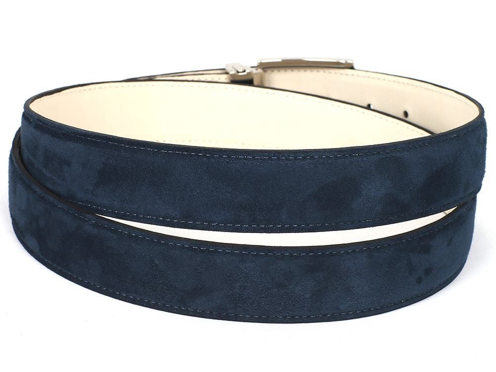 Paul Parkman Men's Navy Suede Belt (IdB06 - Navy) by Paul Parkman – Don't Panic Shoes