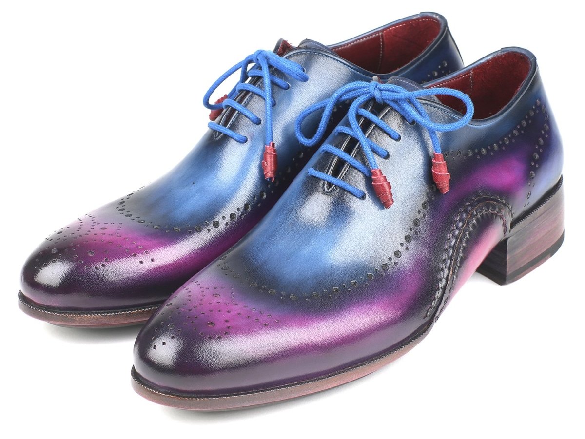 Paul Parkman Men's Opanka Construction Oxfords In Blue And Purple Shoes by Paul Parkman – Don't Panic Shoes