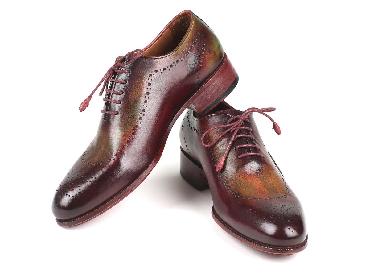 Paul Parkman Men's Opanka Construction Oxfords In Green And Bordeaux Shoes by Paul Parkman – Don't Panic Shoes