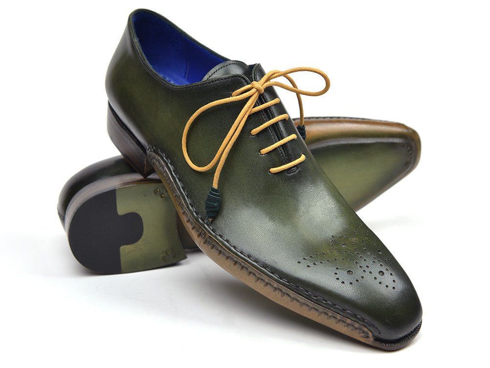 Paul Parkman Men's Opanka Construction Oxfords In Green Shoes by Paul Parkman – Don't Panic Shoes