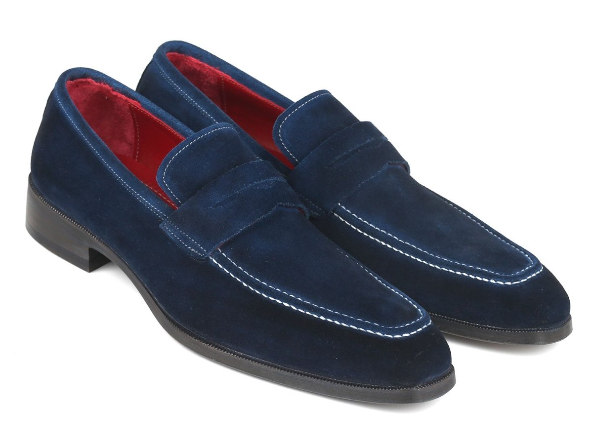 Paul Parkman Men's Penny Loafers Navy Suede (Id10sd21) by Paul Parkman – Don't Panic Shoes