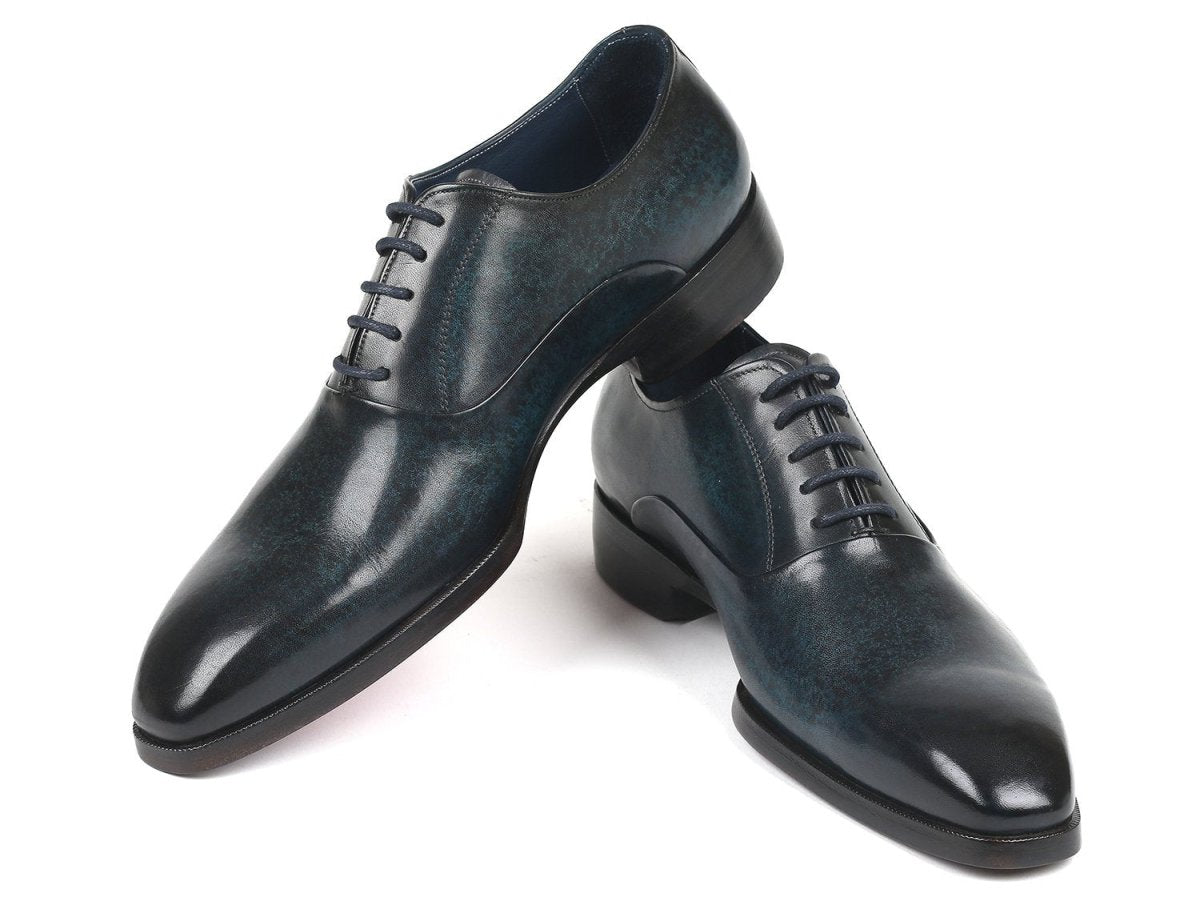 Paul Parkman Men's PlaIn Toe Oxfords in Navy Shoes by Paul Parkman – Don't Panic Shoes