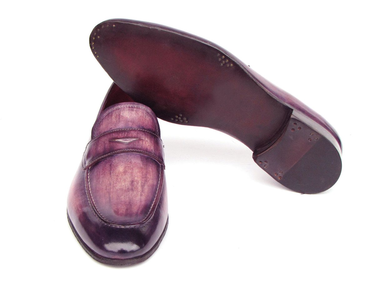 Paul Parkman Men's Purple Patina Penny Loafers Shoes by Paul Parkman – Don't Panic Shoes
