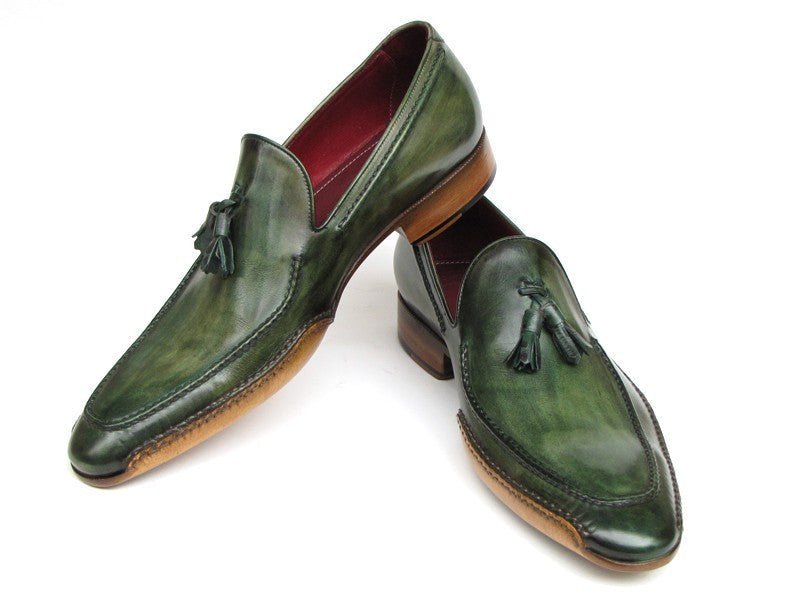 Paul Parkman Men's Side Handsewn Tassel Loafer Green Shoes (Id082 - Green) by Paul Parkman – Don't Panic Shoes