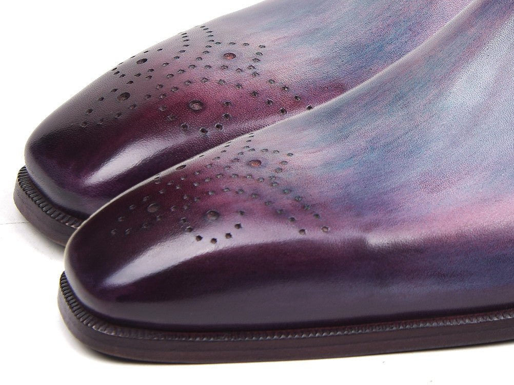 Paul Parkman Men's Side Lace Leather Oxfords In Purple Shoes by Paul Parkman – Don't Panic Shoes