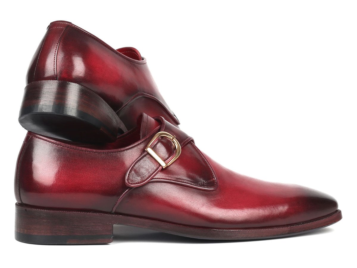 Paul Parkman Men's Single Monkstrap Shoes Burgundy Leather (IdDw984p) by Paul Parkman – Don't Panic Shoes