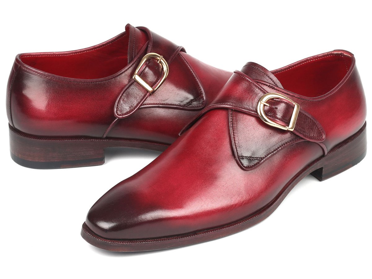 Paul Parkman Men's Single Monkstrap Shoes Burgundy Leather (IdDw984p) by Paul Parkman – Don't Panic Shoes
