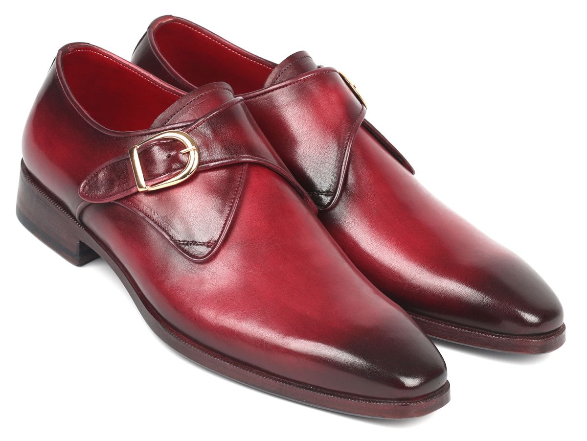 Paul Parkman Men's Single Monkstrap Shoes Burgundy Leather (IdDw984p) by Paul Parkman – Don't Panic Shoes