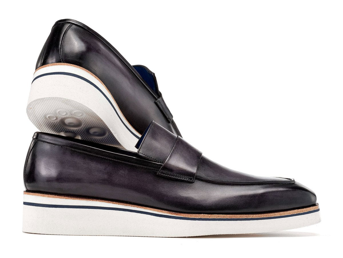 Paul Parkman Men's Smart Casual Leather Loafers In Grey Shoes by Paul Parkman – Don't Panic Shoes