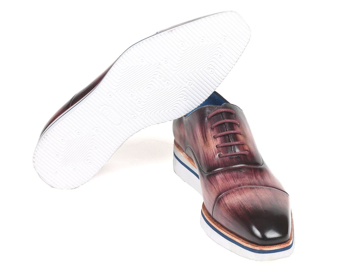 Paul Parkman Men's Smart Casual Leather Oxfords In Purple Shoes by Paul Parkman – Don't Panic Shoes