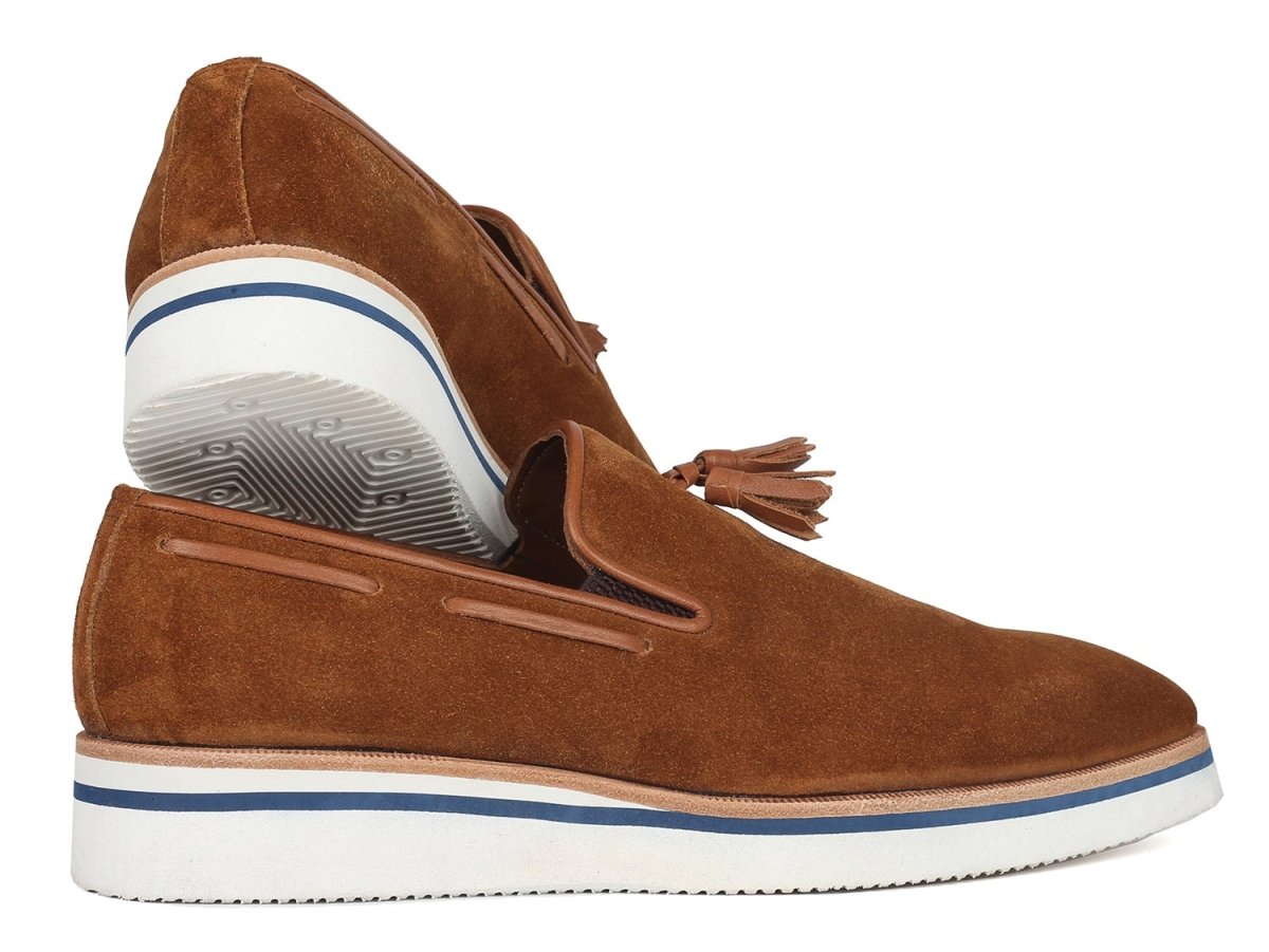 Paul Parkman Men's Smart Casual Tassel Loafers Camel Suede (Id181 - Cml - Sd) by Paul Parkman – Don't Panic Shoes