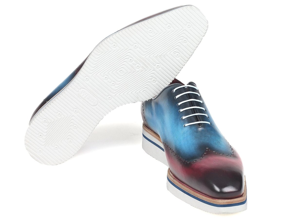 Paul Parkman Men's Smart Casual Wingtip Oxfords Blue And Purple (Id187 - Blu - Prp) by Paul Parkman – Don't Panic Shoes