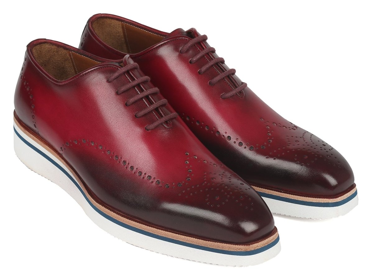 Paul Parkman Men's Smart Casual Wingtip Oxfords Bordeaux (Id188 - Brd) by Paul Parkman – Don't Panic Shoes
