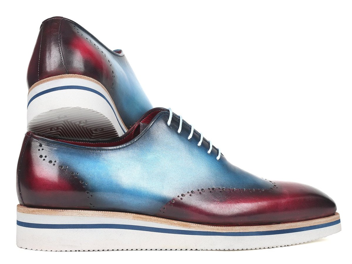 Paul Parkman Men's Smart Casual WIngtip Oxfords in Blue And Purple Shoes by Paul Parkman – Don't Panic Shoes