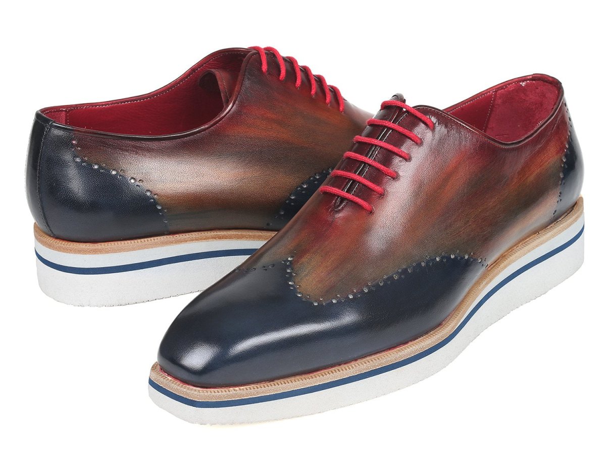 Paul Parkman Men's Smart Casual Wingtip Oxfords Multicolor (Id187 - Mix - Nvy) by Paul Parkman – Don't Panic Shoes