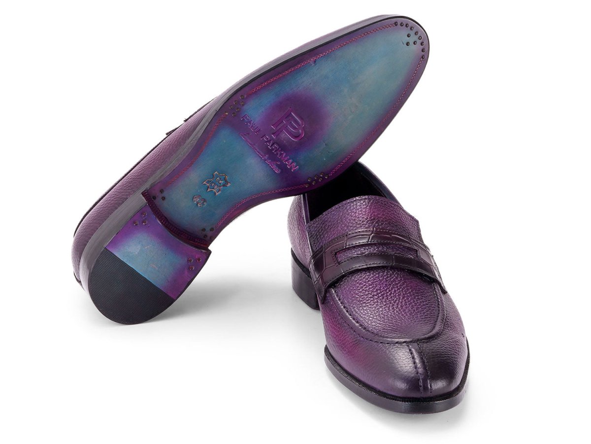 Paul Parkman Men's Split Toe Loafer Shoes Purple (Id694pr87) Shoes by Paul Parkman – Don't Panic Shoes