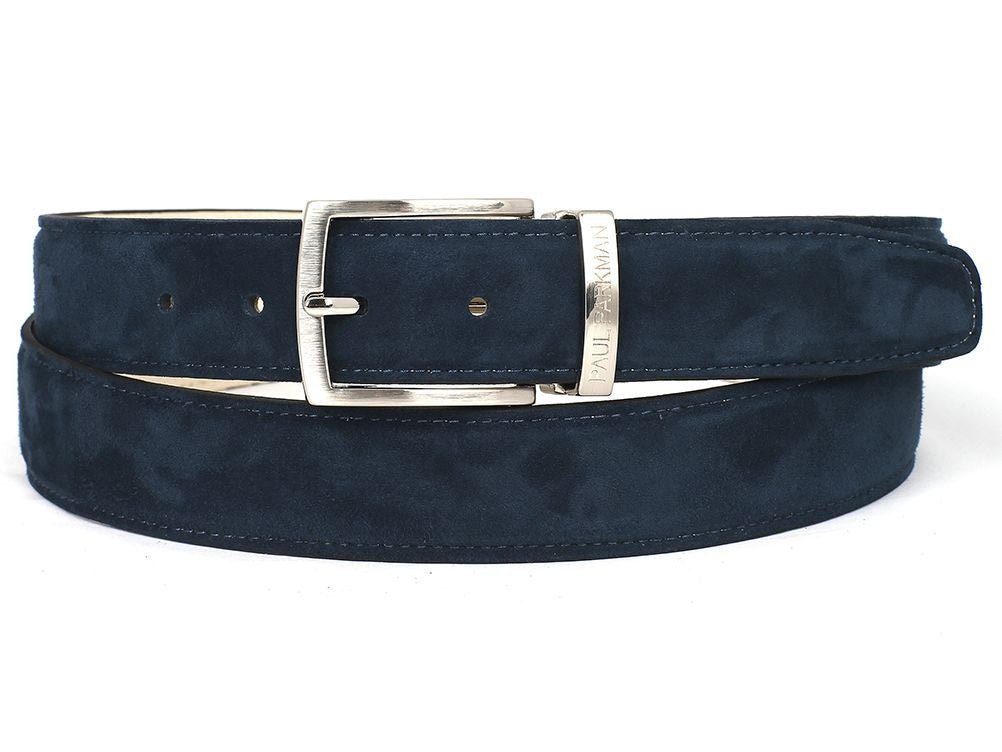 Paul Parkman Men's Suede Belt In Navy Belts by Paul Parkman – Don't Panic Shoes