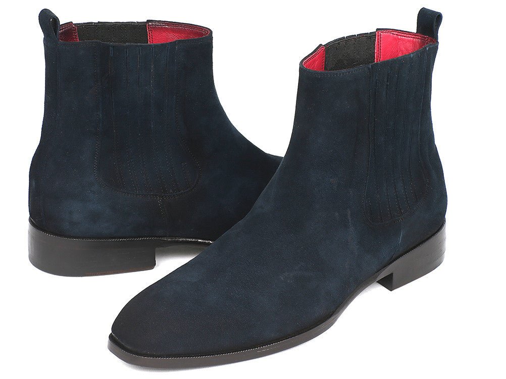 Paul Parkman Men's Suede Chelsea Boots In Navy Shoes by Paul Parkman – Don't Panic Shoes