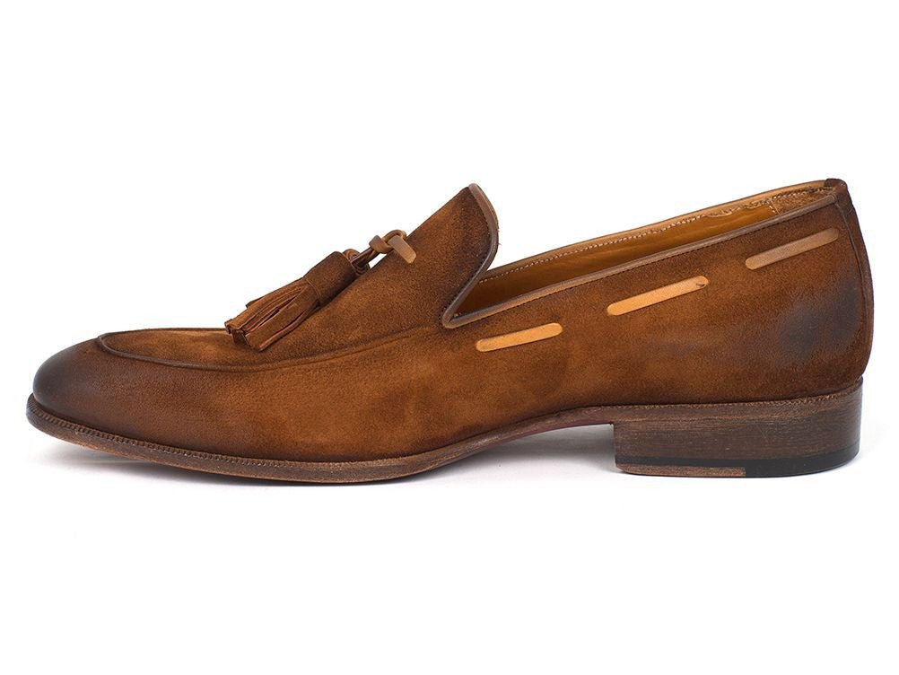 Paul Parkman Men's Suede Tassel Loafers In Antique Brown Shoes by Paul Parkman – Don't Panic Shoes