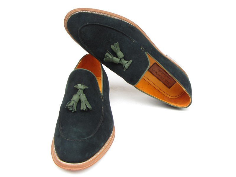 Paul Parkman Men's Suede Tassel Loafers In Green Shoes by Paul Parkman – Don't Panic Shoes