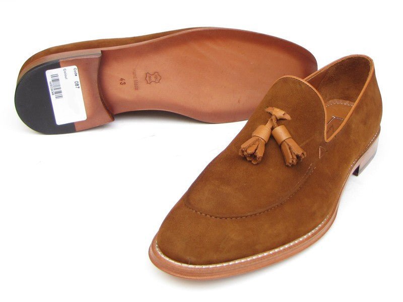 Paul Parkman Men's Suede Tassel Loafers In Tobacco Shoes by Paul Parkman – Don't Panic Shoes