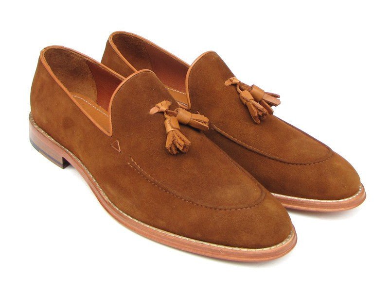 Paul Parkman Men's Tassel Loafer Tobacco Suede Shoes (Id087 - Tab) by Paul Parkman – Don't Panic Shoes