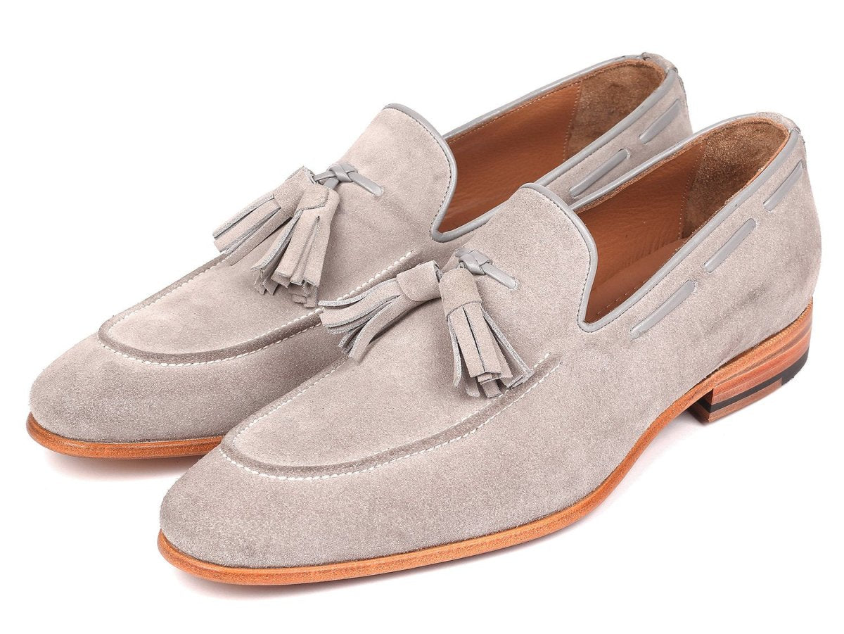 Paul Parkman Men's Tassel Loafers Grey Suede (IdGry32fg) by Paul Parkman – Don't Panic Shoes