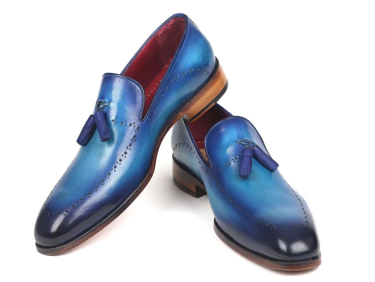 Paul Parkman Men's Tassel Loafers In Blue Shoes by Paul Parkman – Don't Panic Shoes