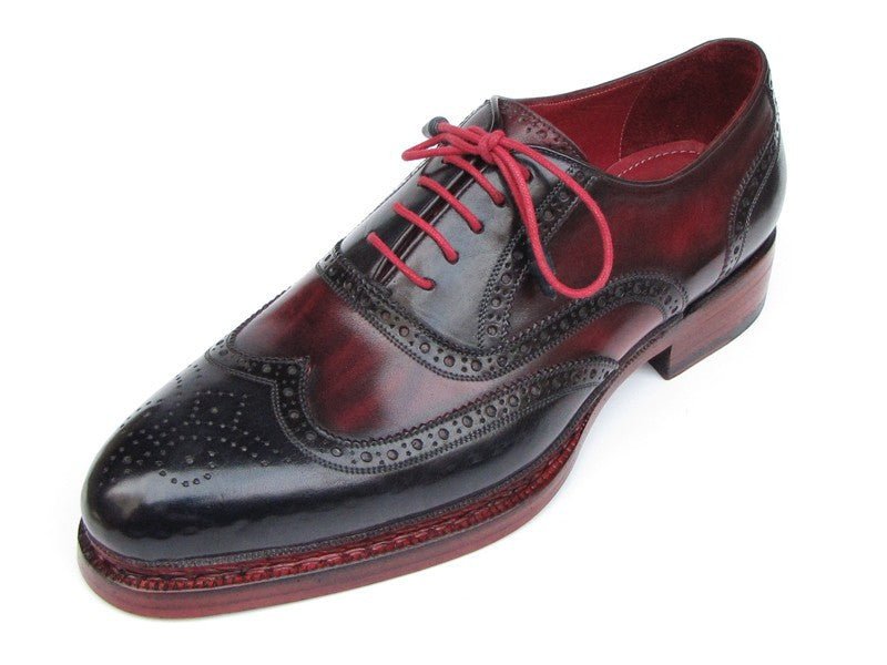 Paul Parkman Men's Triple Leather Sole Wingtip Brogues Navy And Red (Id027 - Trp - Nvybrd) by Paul Parkman – Don't Panic Shoes
