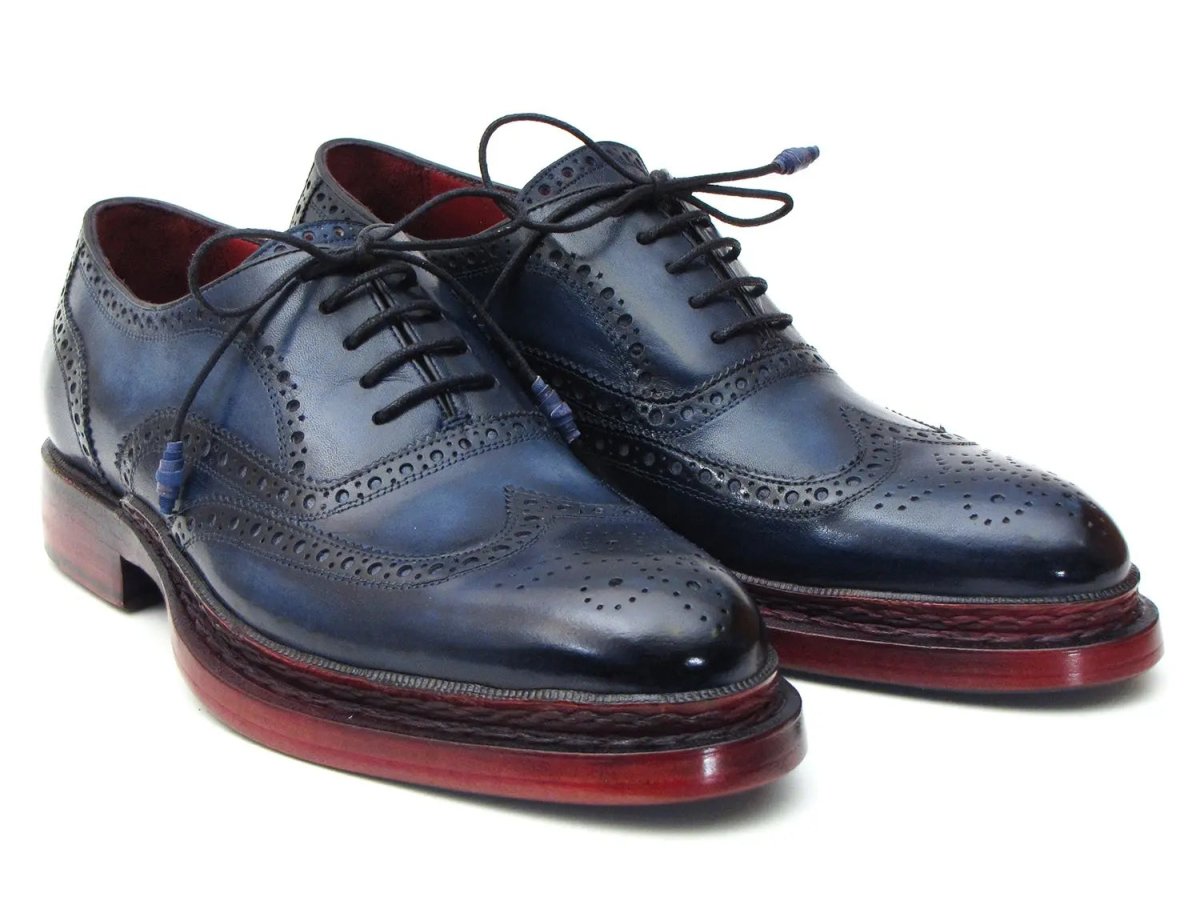 Paul Parkman Men's Triple Leather Sole WIngtip Oxfords in Navy Shoes by Paul Parkman – Don't Panic Shoes
