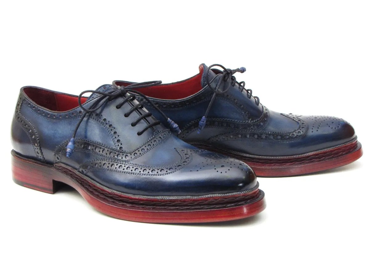 Paul Parkman Men's Triple Leather Sole WIngtip Oxfords in Navy Shoes by Paul Parkman – Don't Panic Shoes