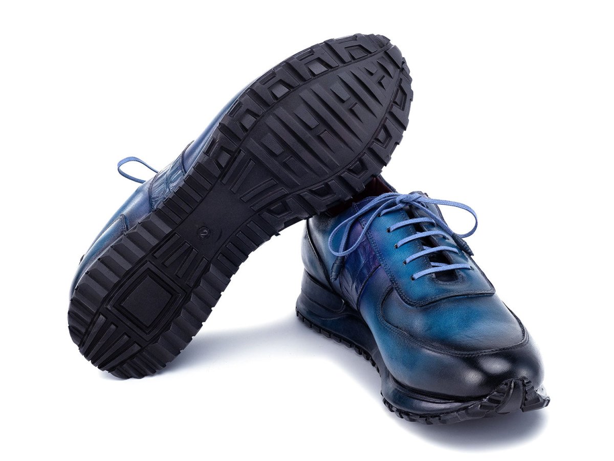 Paul Parkman Men's Turquoise And Purple Patina Sneakers (IdLp207tqp) Shoes by Paul Parkman – Don't Panic Shoes