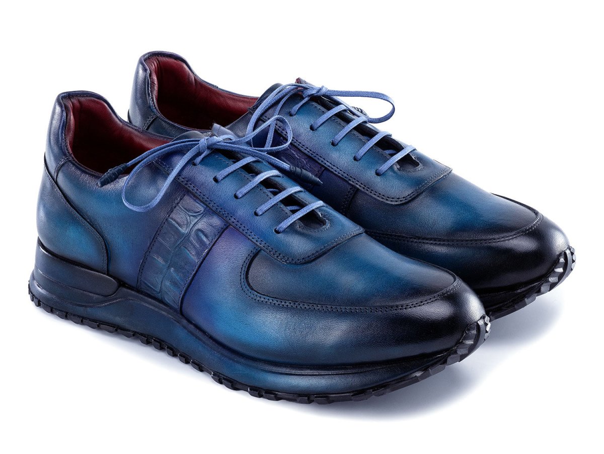 Paul Parkman Men's Turquoise And Purple Patina Sneakers (IdLp207tqp) Shoes by Paul Parkman – Don't Panic Shoes