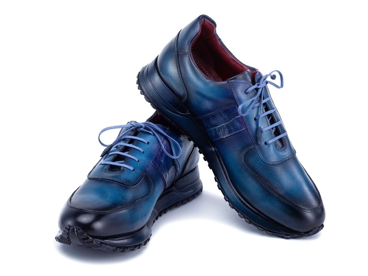 Paul Parkman Men's Turquoise And Purple Patina Sneakers (IdLp207tqp) Shoes by Paul Parkman – Don't Panic Shoes