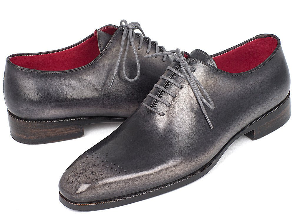 Paul Parkman Men's Wholecut Oxfords In Gray And Black Shoes by Paul Parkman – Don't Panic Shoes