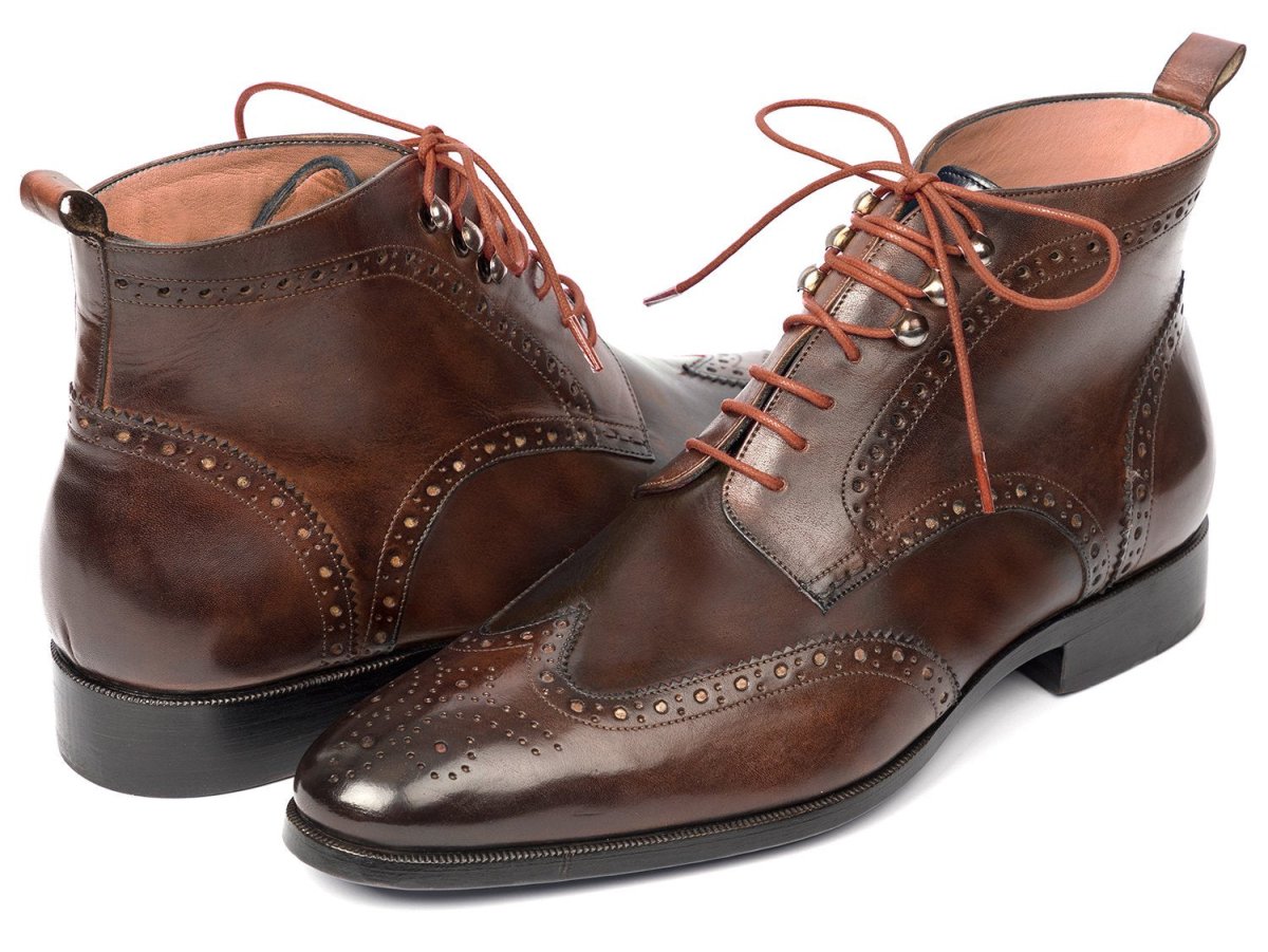 Paul Parkman Men's WIngtip Ankle Boots in Brown Shoes by Paul Parkman – Don't Panic Shoes