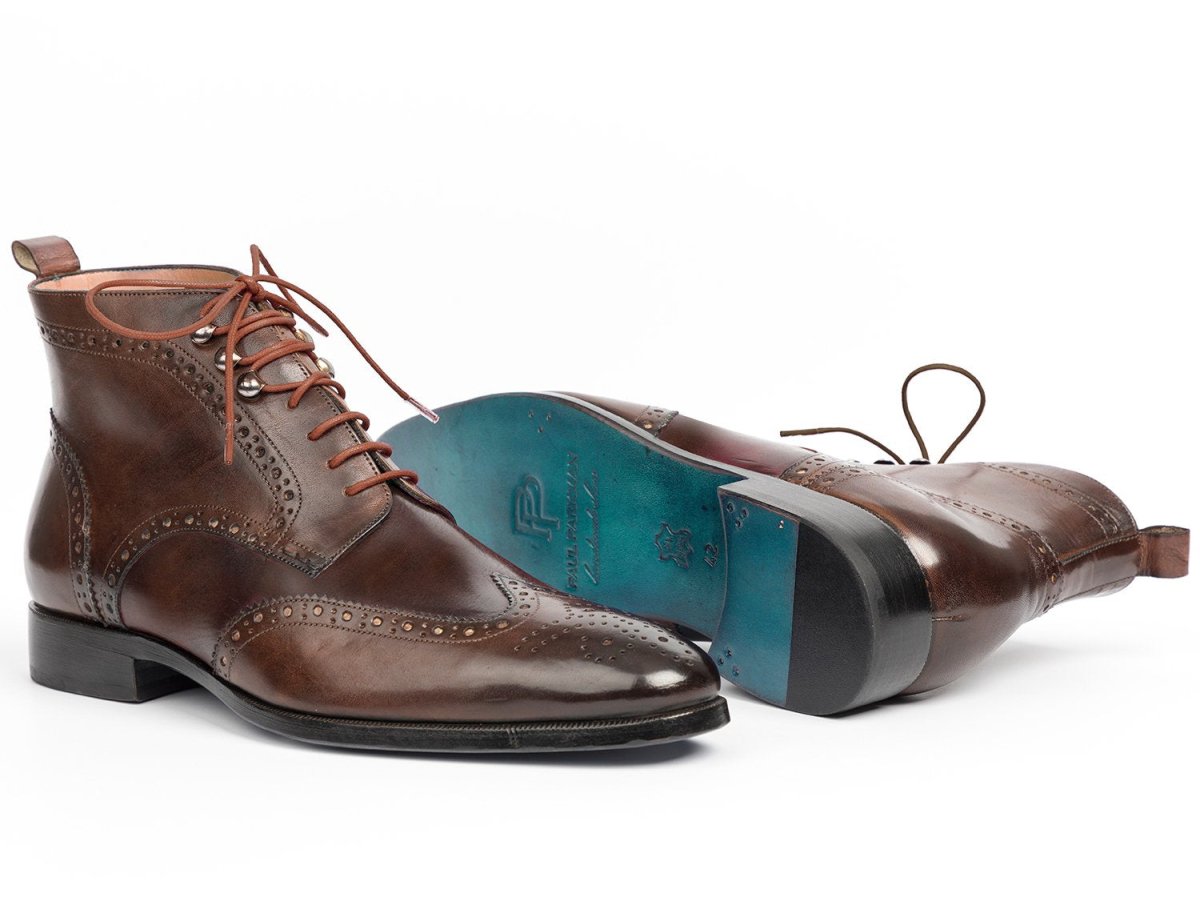Paul Parkman Men's WIngtip Ankle Boots in Brown Shoes by Paul Parkman – Don't Panic Shoes