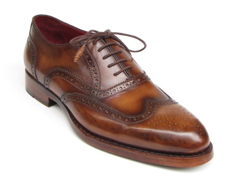 Paul Parkman Men's Wingtip Oxford Goodyear Welted Tobacco (Id027 - Tab) by Paul Parkman – Don't Panic Shoes