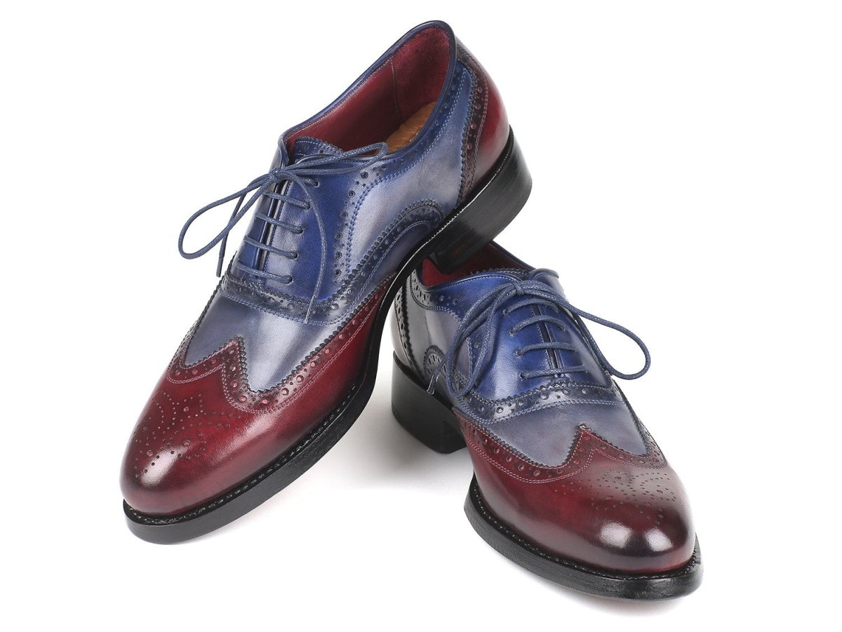 Paul Parkman Men's WIngtip Oxfords Goodyear Welted in Bordeaux, Grey And Blue Shoes by Paul Parkman – Don't Panic Shoes