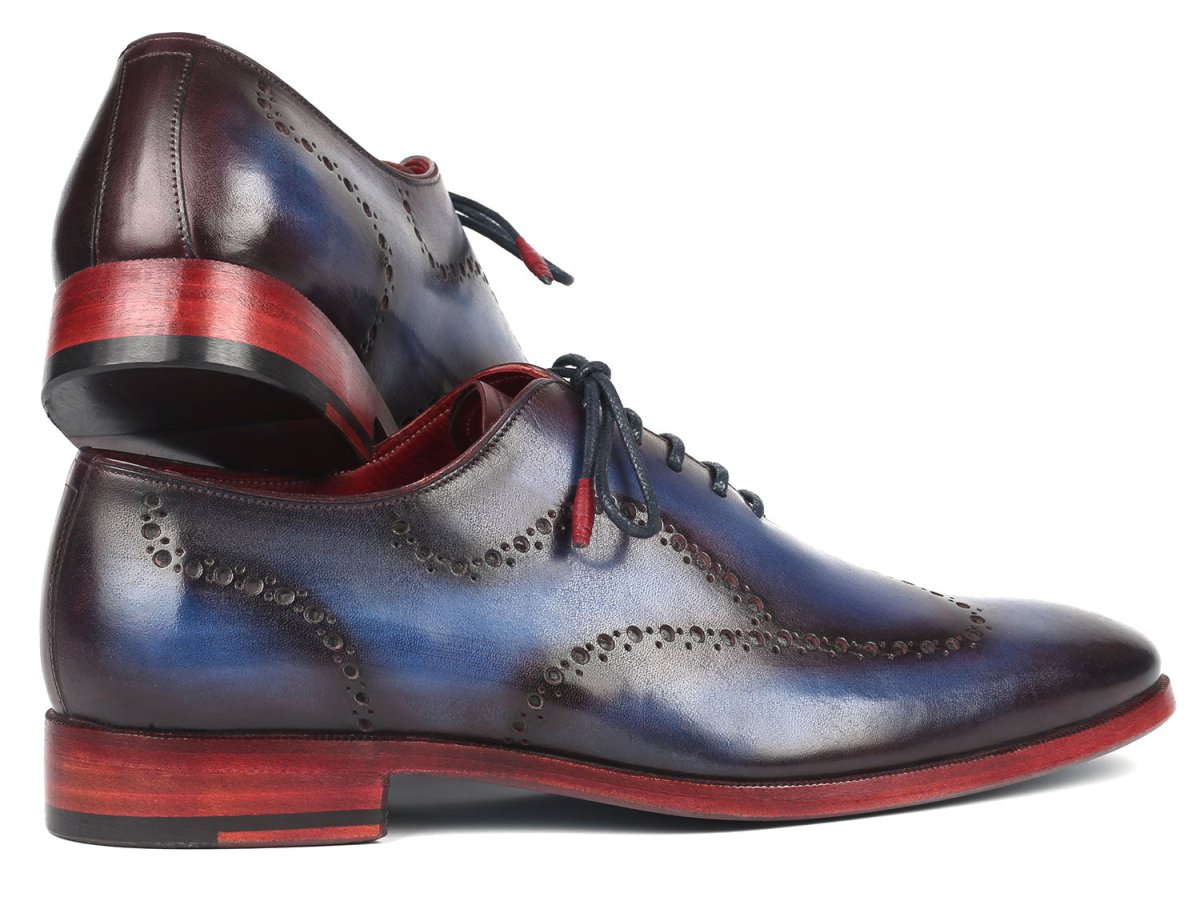 Paul Parkman Men's WIngtip Oxfords in Blue And Purple Shoes by Paul Parkman – Don't Panic Shoes