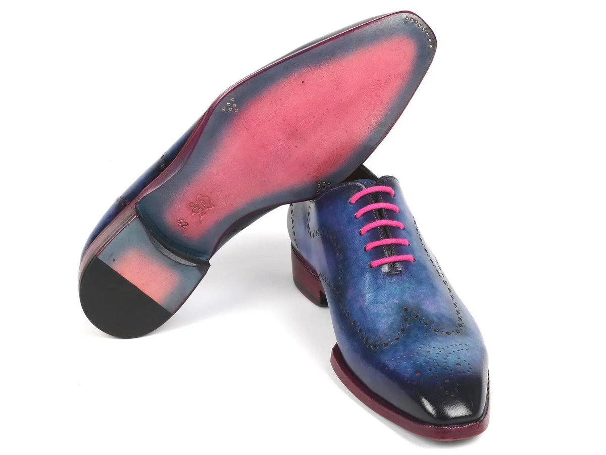 Paul Parkman Men's WIngtip Oxfords in Parliament Blue Shoes by Paul Parkman – Don't Panic Shoes