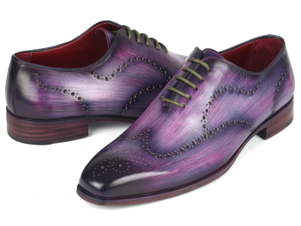 Paul Parkman Men's Wingtip Oxfords Purple Shoes by Paul Parkman – Don't Panic Shoes