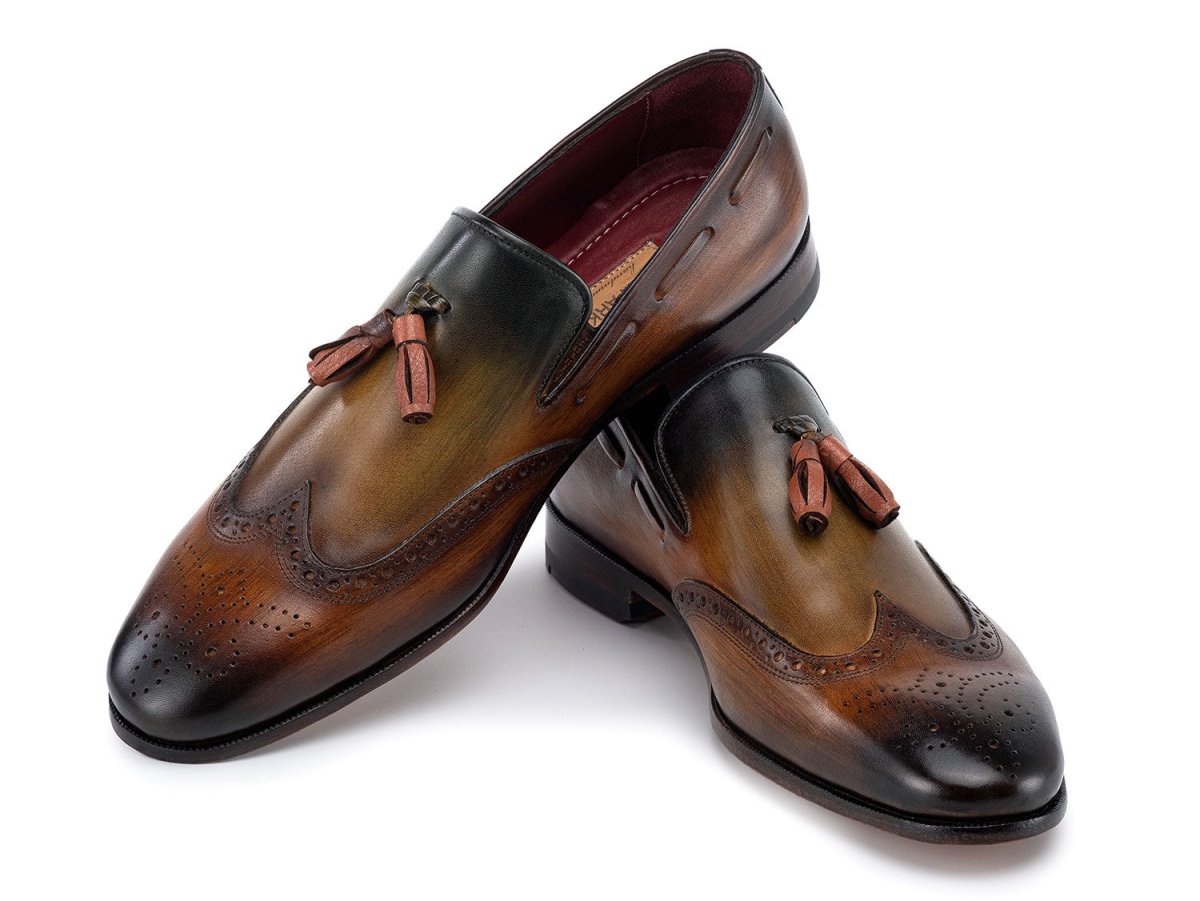 Paul Parkman Men's Wingtip Tassel Loafers Green (IdWl34 - Grn) by Paul Parkman – Don't Panic Shoes