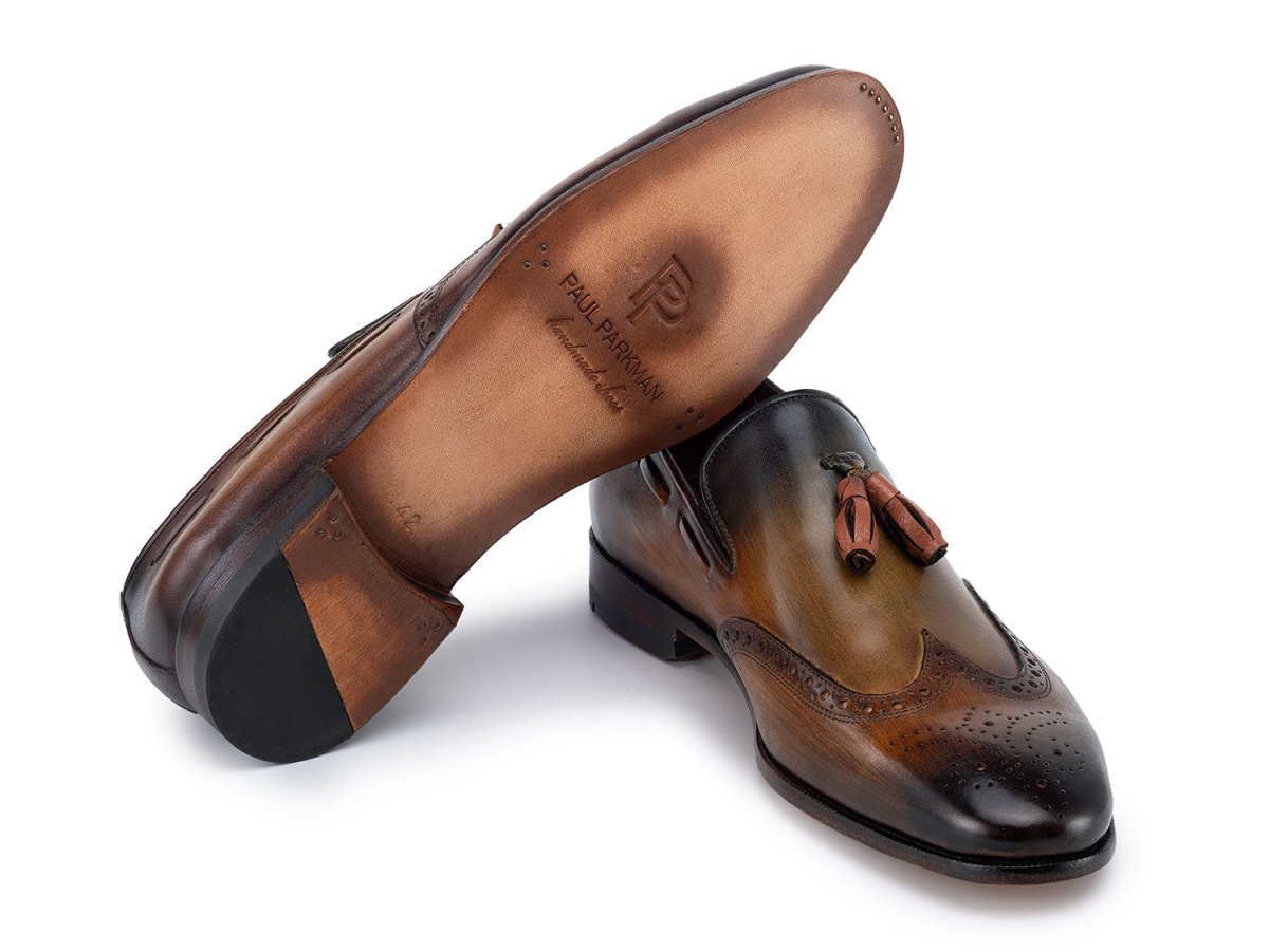 Paul Parkman Men's Wingtip Tassel Loafers Green (IdWl34 - Grn) by Paul Parkman – Don't Panic Shoes