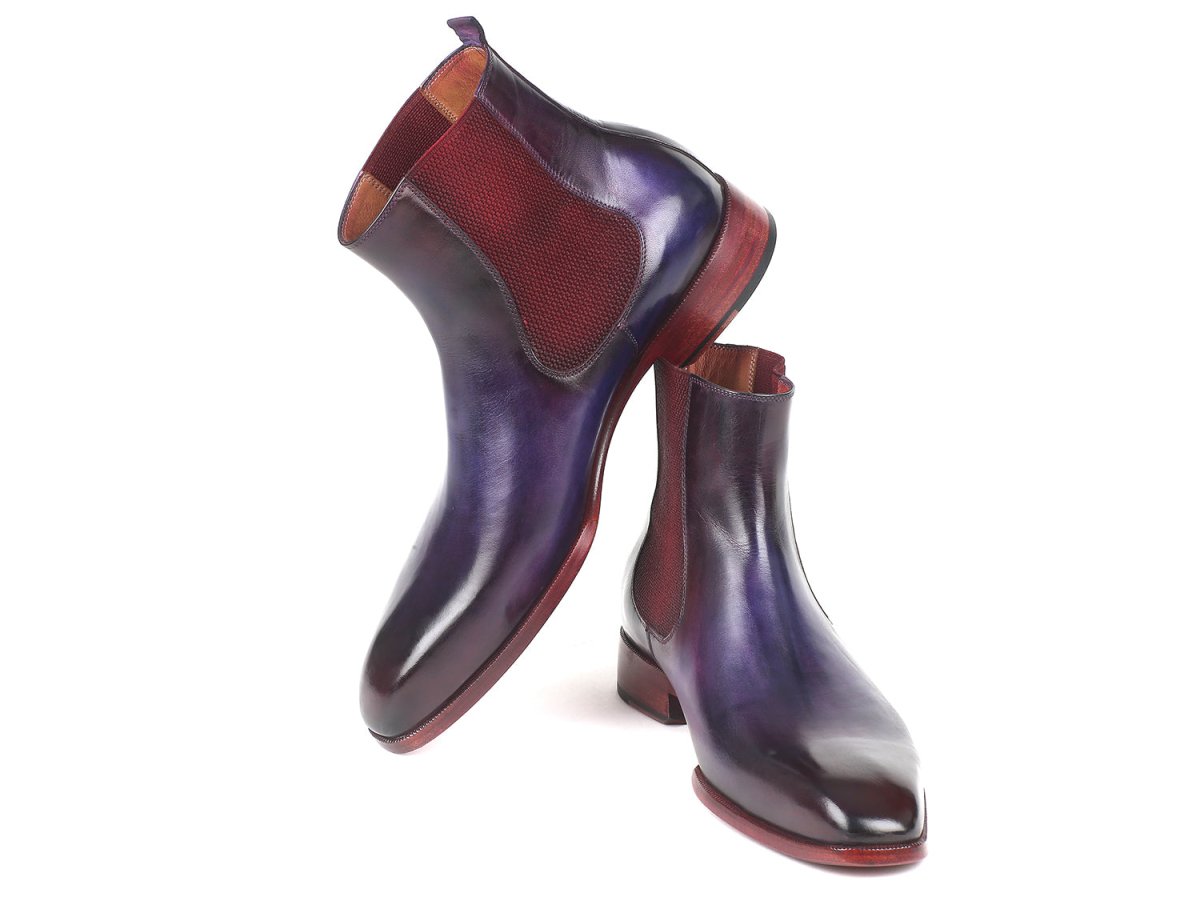 Paul Parkman Navy And Purple Chelsea Boots (IdBt552r) by Paul Parkman – Don't Panic Shoes