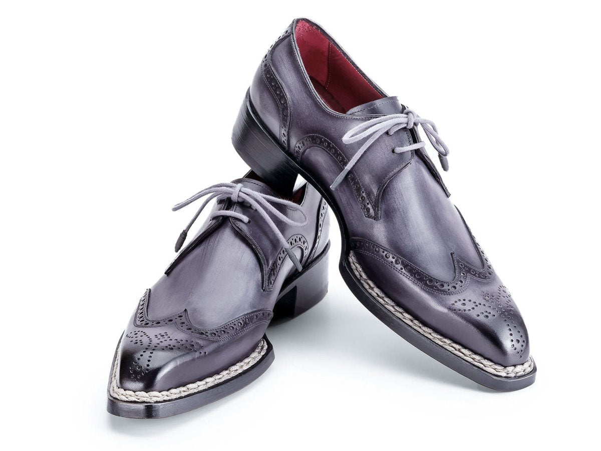 Paul Parkman Norwegian Welted Wingtip Derby Shoes Gray (Id8506 - Gry) by Paul Parkman – Don't Panic Shoes