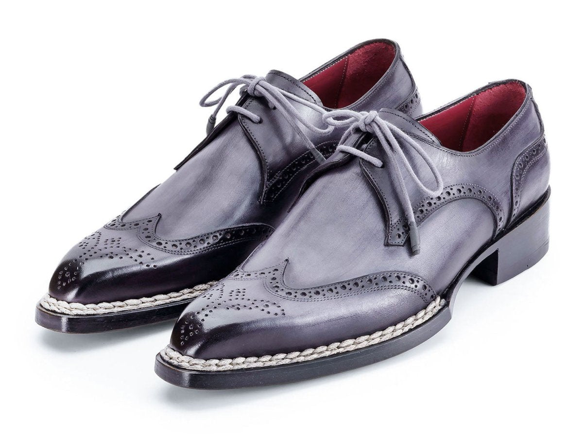Paul Parkman Norwegian Welted Wingtip Derby Shoes Gray (Id8506 - Gry) by Paul Parkman – Don't Panic Shoes